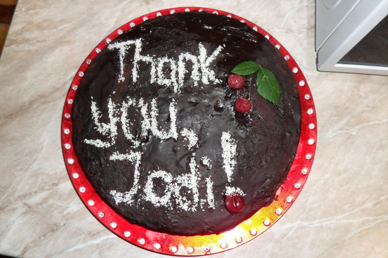 Goodbye cake for Jodi 
