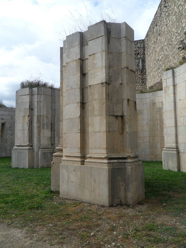 Large Pillars on the Unfinished Chapel