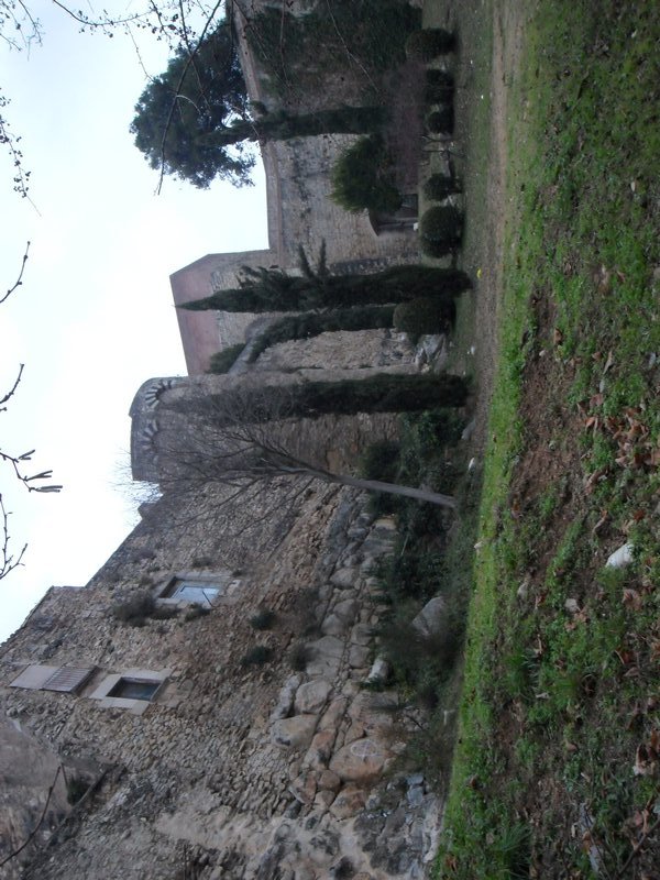 A city wall surrounds much of the old town area