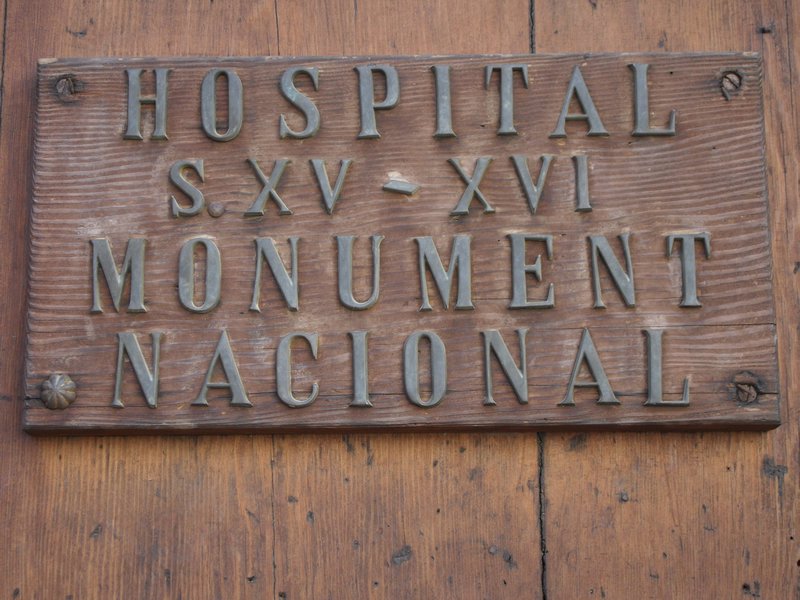 Sign on the hospital wall