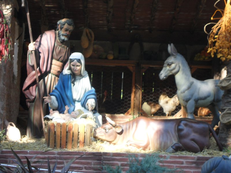 The manger scene.