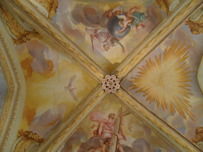 The ceiling in one of the cold Medieval rooms.