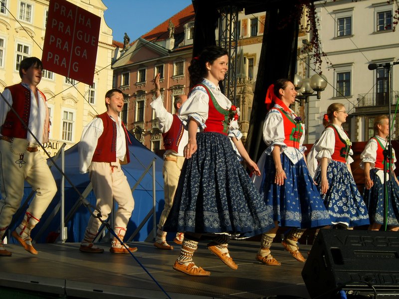 Czech Folk Line Dancing.