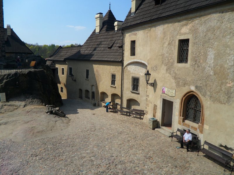 The courtyard.