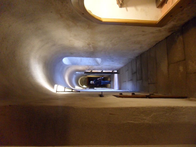 One of the long, narrow hallways.