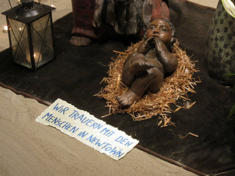 Close up of Christ in Creche