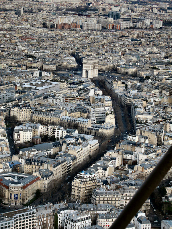 Arc De Triomphe from the Eiffel Tower