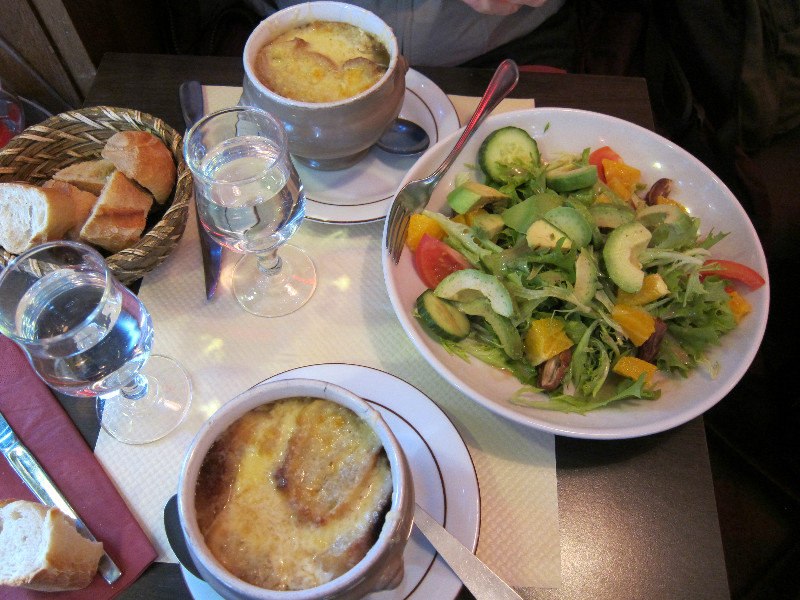 French Onion Soup and Salad