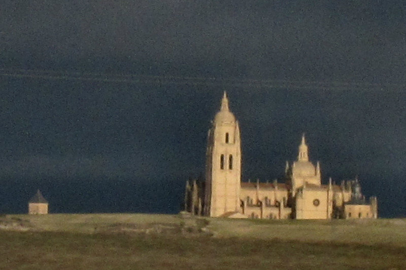 Church in Spain from the train