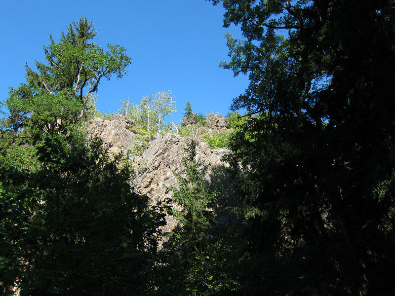Cliffs and trees