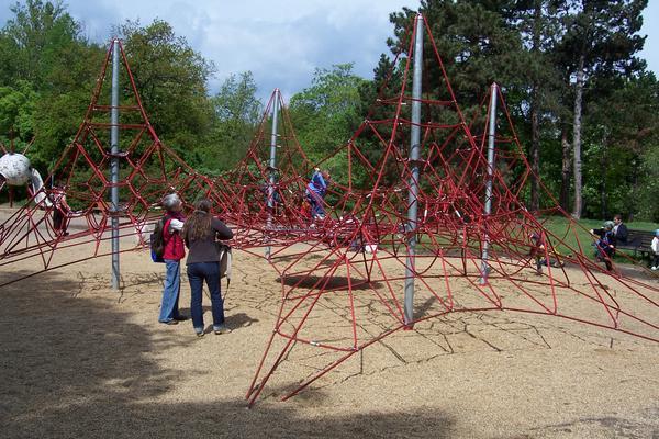A playground in the park