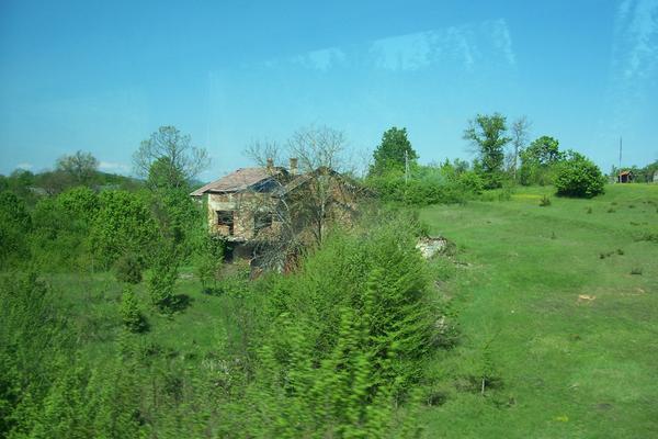Abandoned, war damaged house