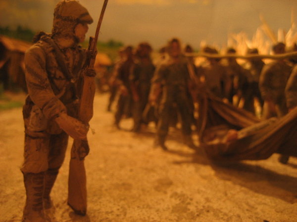 Close up of a soldier
