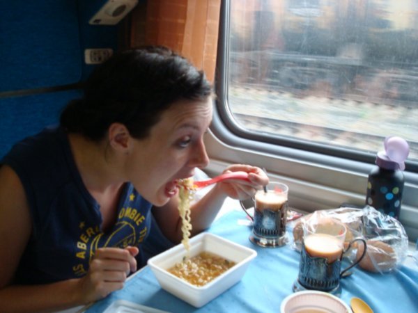 Noodles; our train diet 
