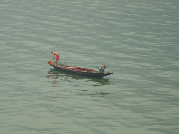 Fisherman on river 