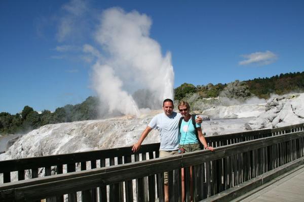 Rotorua - Jeff's head explodes after a week with me!