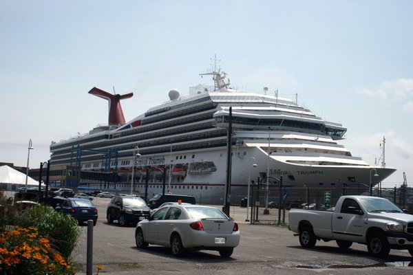 Our cruise ship in Saint John harbor