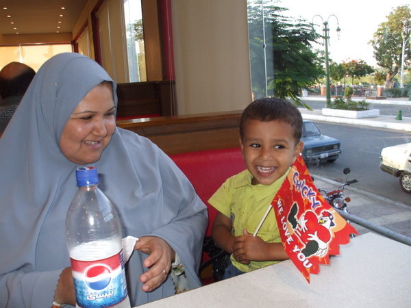 Leila and Ruhaiym at KFC