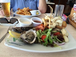 Seafood platter for one at Noosa Yacht Club