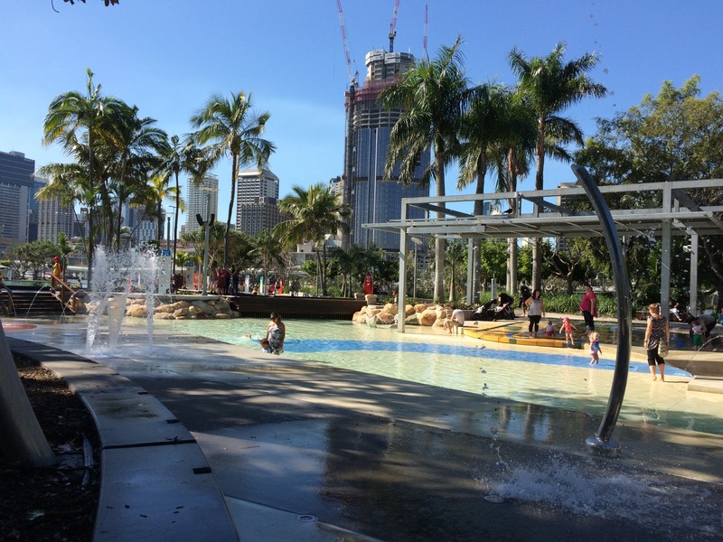The water park at Southbank