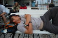 Luke sleeping in chumpon
