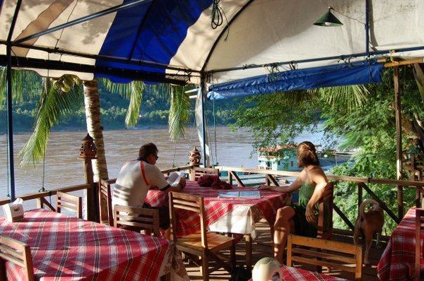 One of many restaurants high up on the river banks.