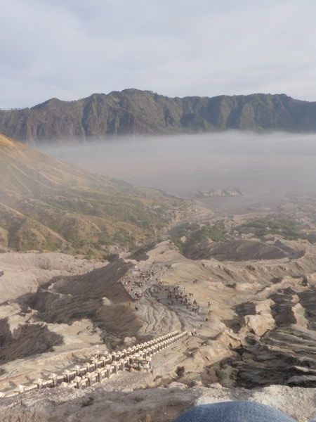 Mt Bromo - view of volcano crater