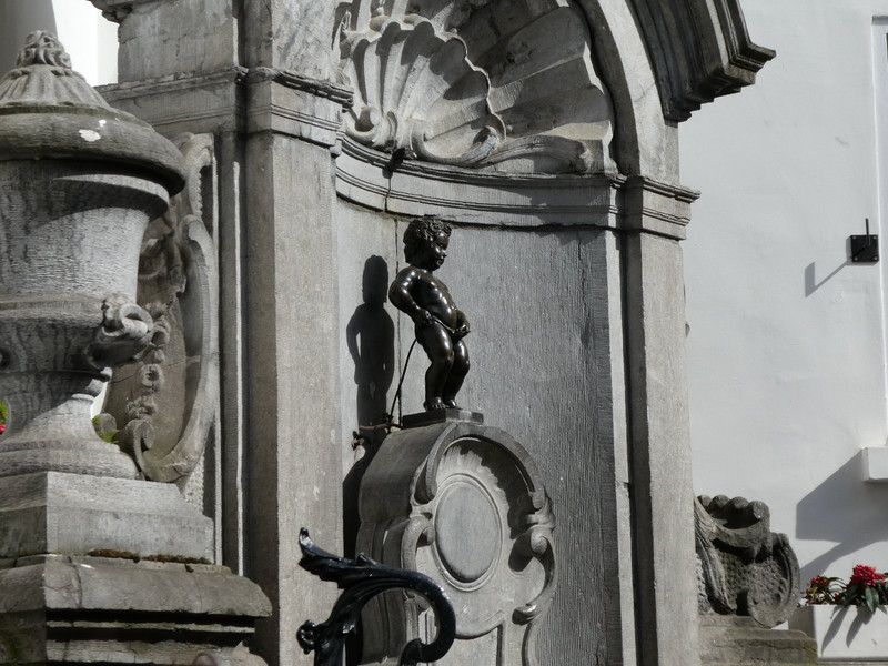 Manneken Pis, the little boy having a pee, the symbol of Brussels