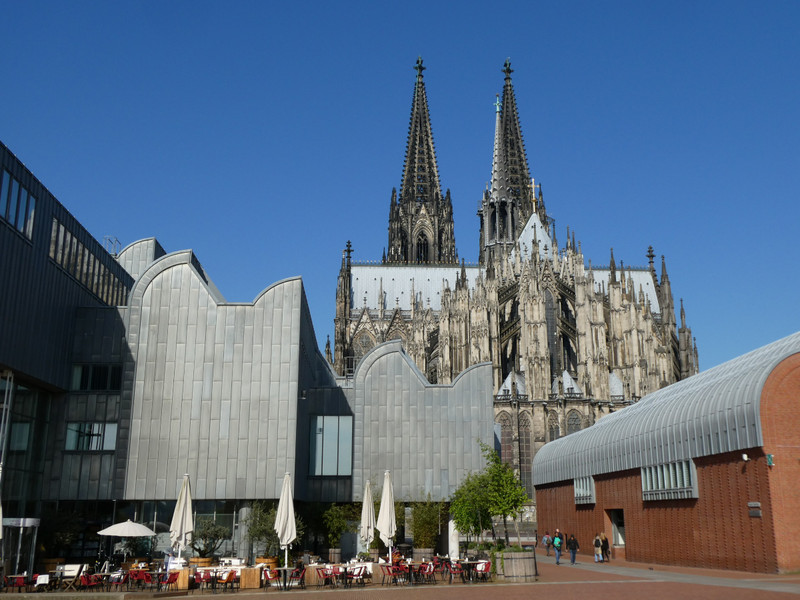 The wave-like roof is supposed to pay tribute to the lines of the cathdral.