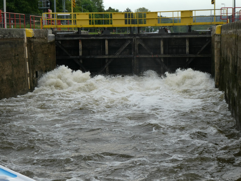 Lock fills with water