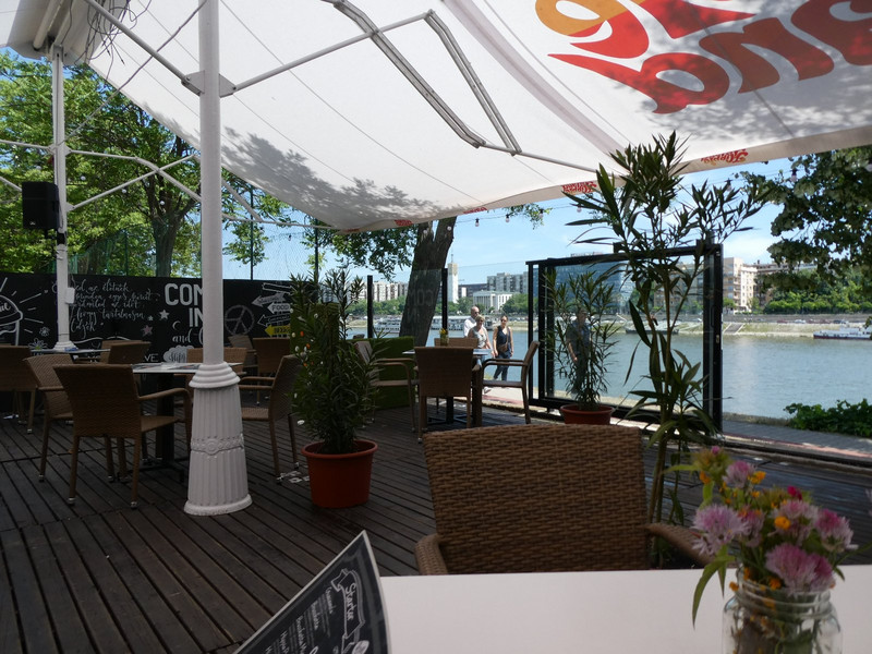 Here's a great place for lunch, with a view of the Danube.
