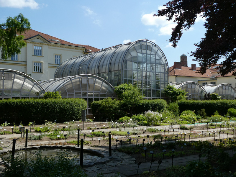 Several green houses kept at different temperatures for different ecosystems.