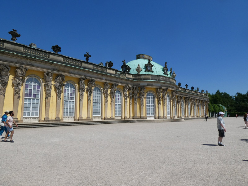 The Palace of Sanssouci, which means "without care".