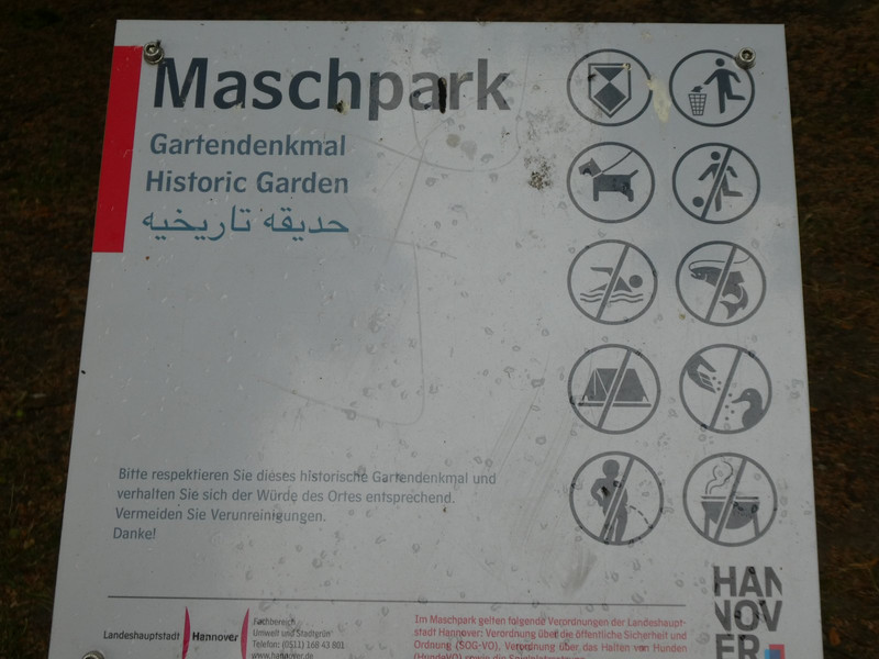 What you can't do in the Maschpark.