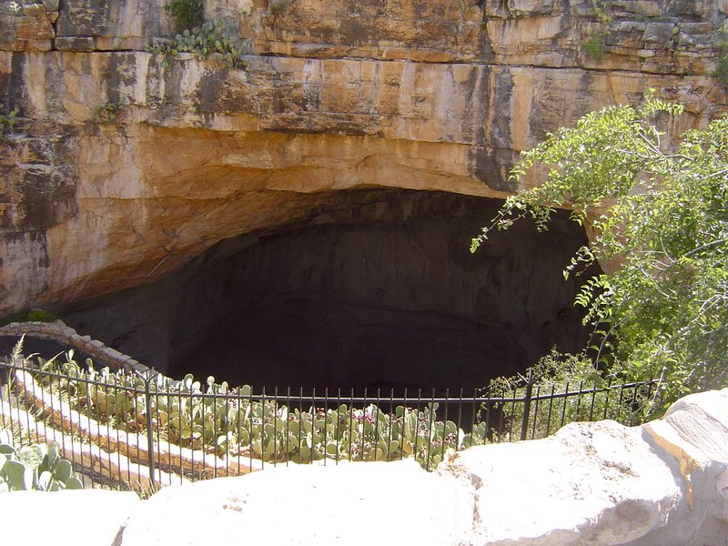The natural entrance to Carlsbad Caverns