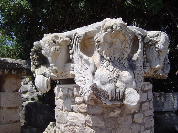 Detail on uplaced remnant at the Temple of Apollo