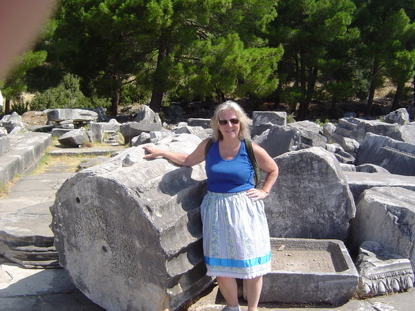 Fallen columns at the Temple of Athena at Priene