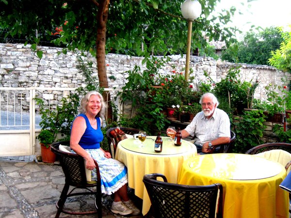 Garden cafe with Efes beer