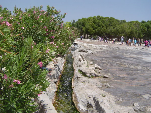 Water channel to terraces