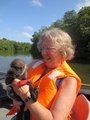 Martha with baby monkey