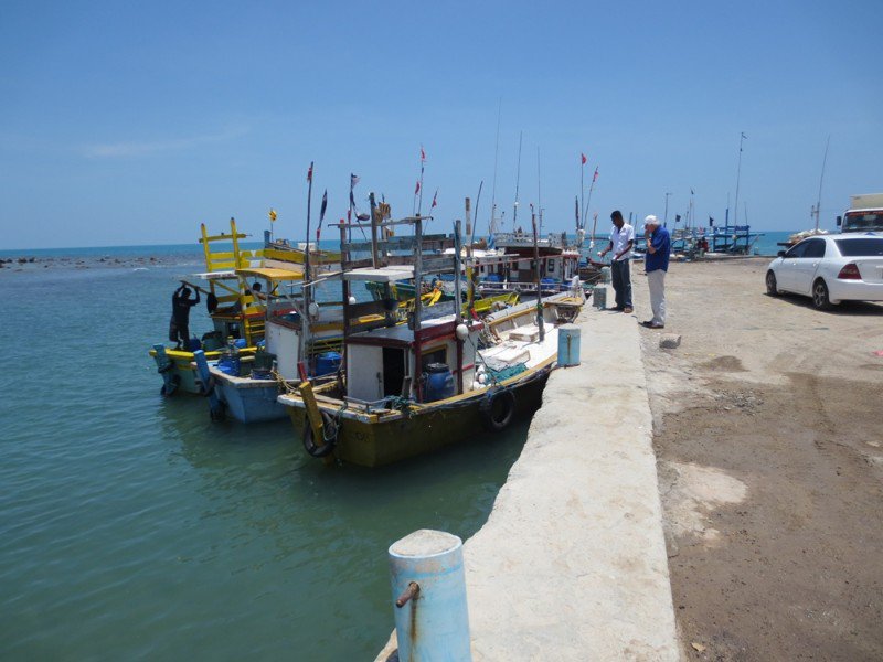 Fishing boats at the new jetty 