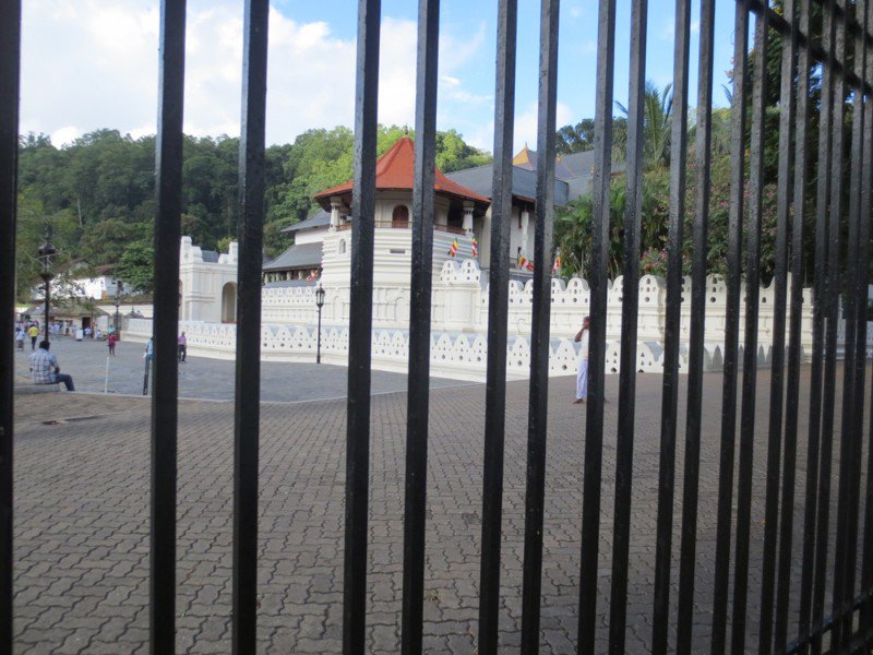 The Temple of the Tooth Relic behind bars