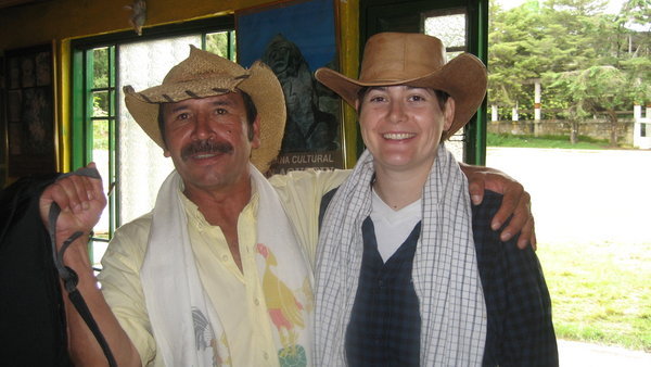 Dani and Lucas in Colombian Cowboy getup
