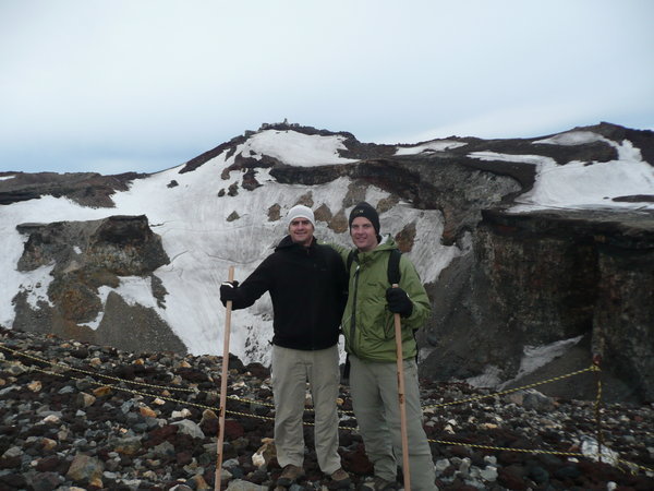 Stephen and I above the crater