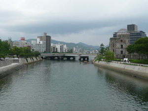 View of A-Bomb dome along Motoyasu River