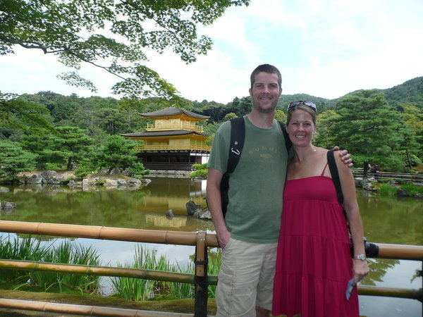 Maureen and I at Kinkaku-ji Temple (Golden Pavilion)