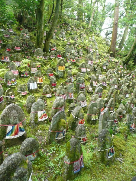 Garden of buddhist icons at Kiyomizudera