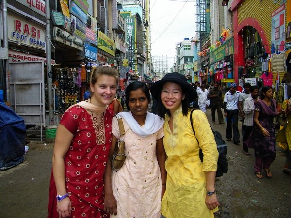 Me, Stella and Gade at the Market in Chennai