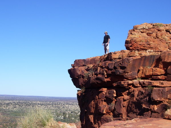 Nathan looking at the view from high up on Kings Canyon.