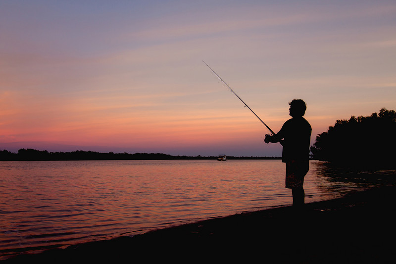 Nathan Fishing Beautiful Sunset